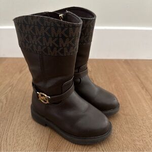 Michael Kors Dark Brown Leather Boots
